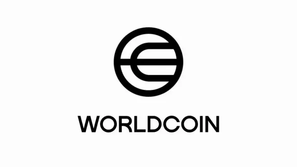 Reproduction WorldCoin Logo in a white banner